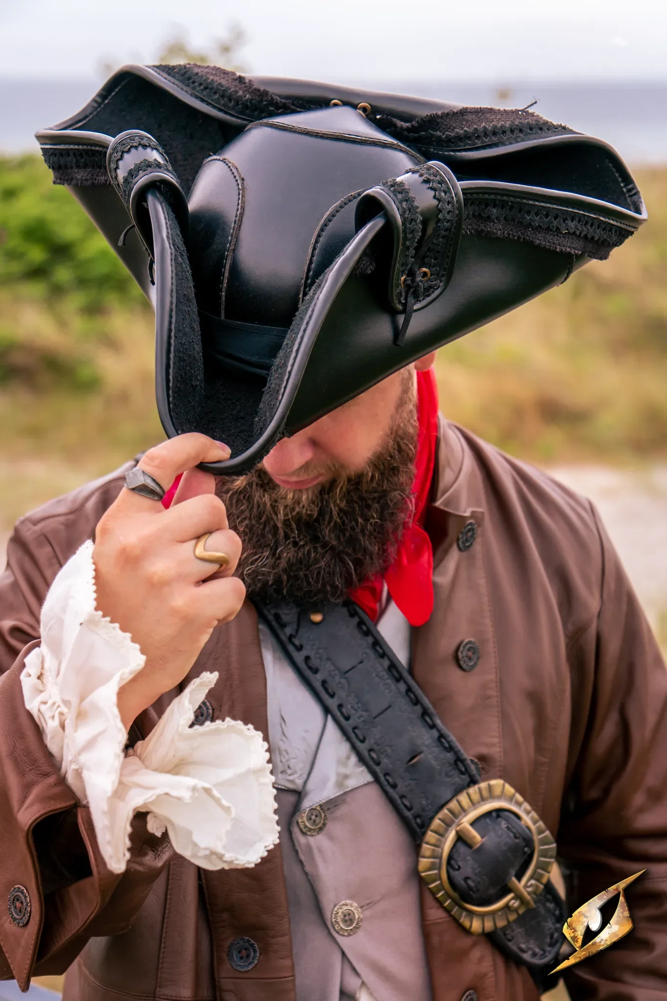 Pirate Hat - Faux Leather - Image 8