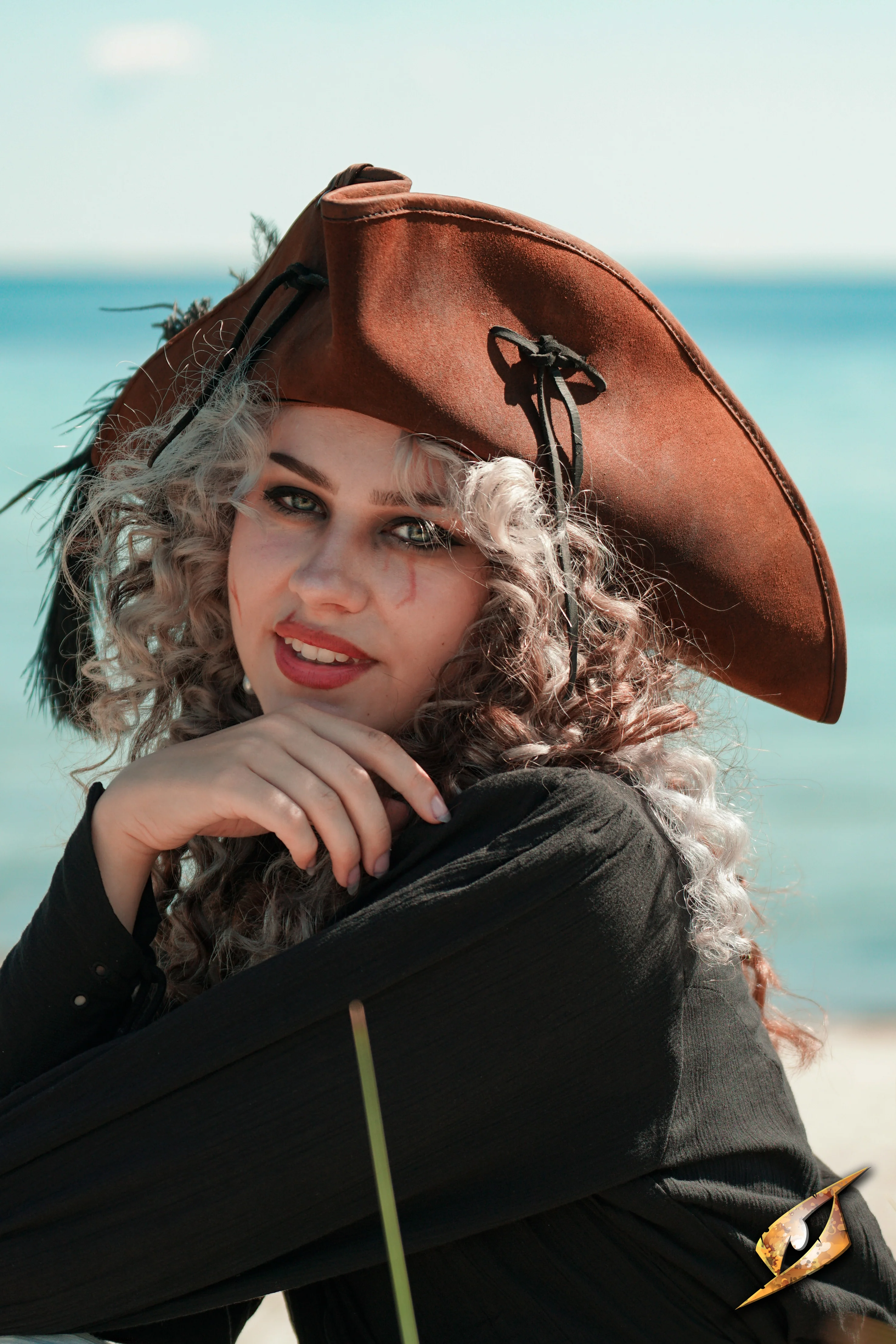 Simple Leather Pirate Tricorn Hat - Image 18