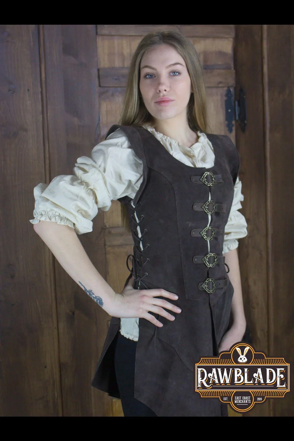 Julienne Leather Jerkin Long - Image 5