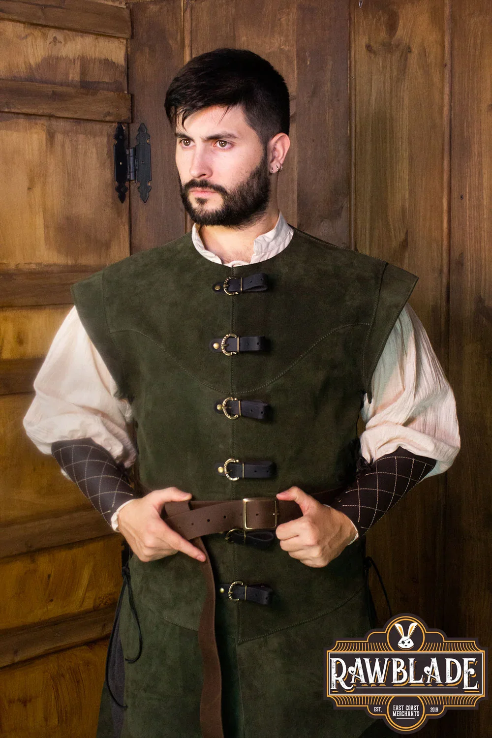 Jules Long Leather Jerkin - Image 11