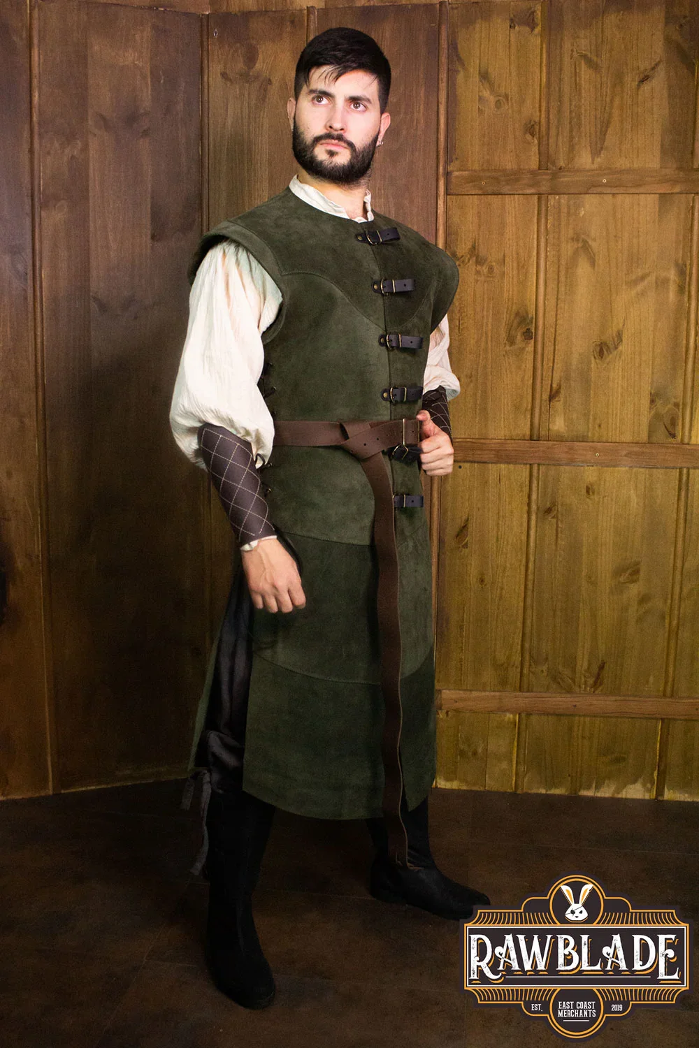 Jules Long Leather Jerkin - Image 13