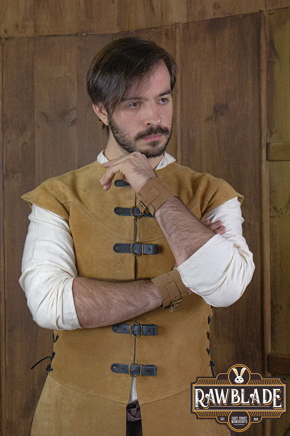 Jules Long Leather Jerkin - Image 14