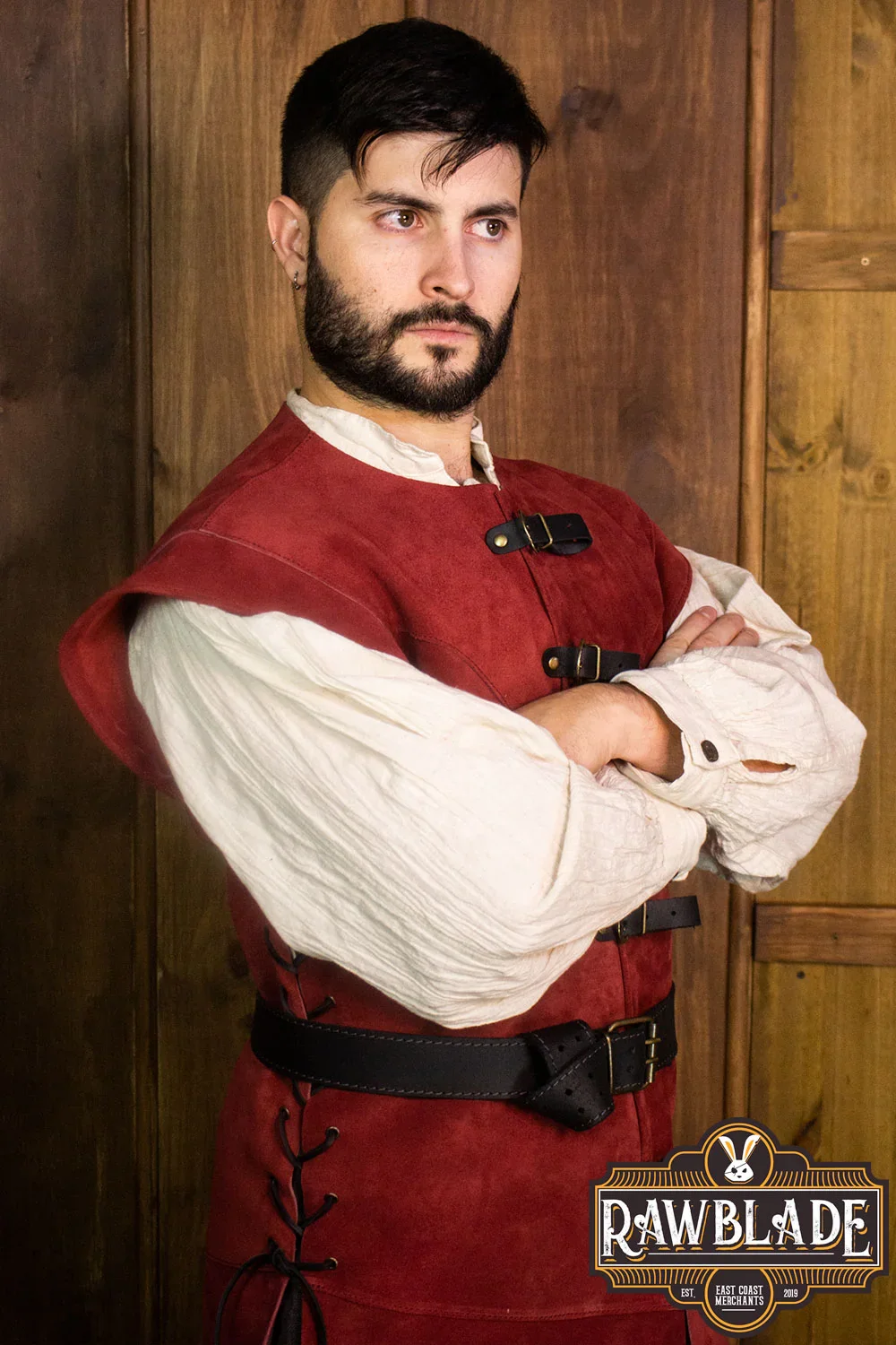 Jules Long Leather Jerkin - Image 19