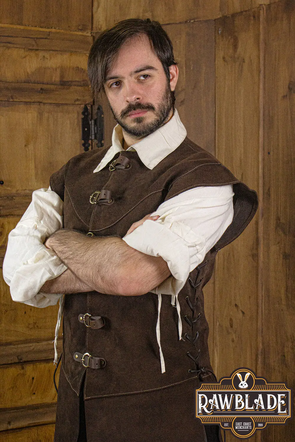 Jules Long Leather Jerkin - Image 2