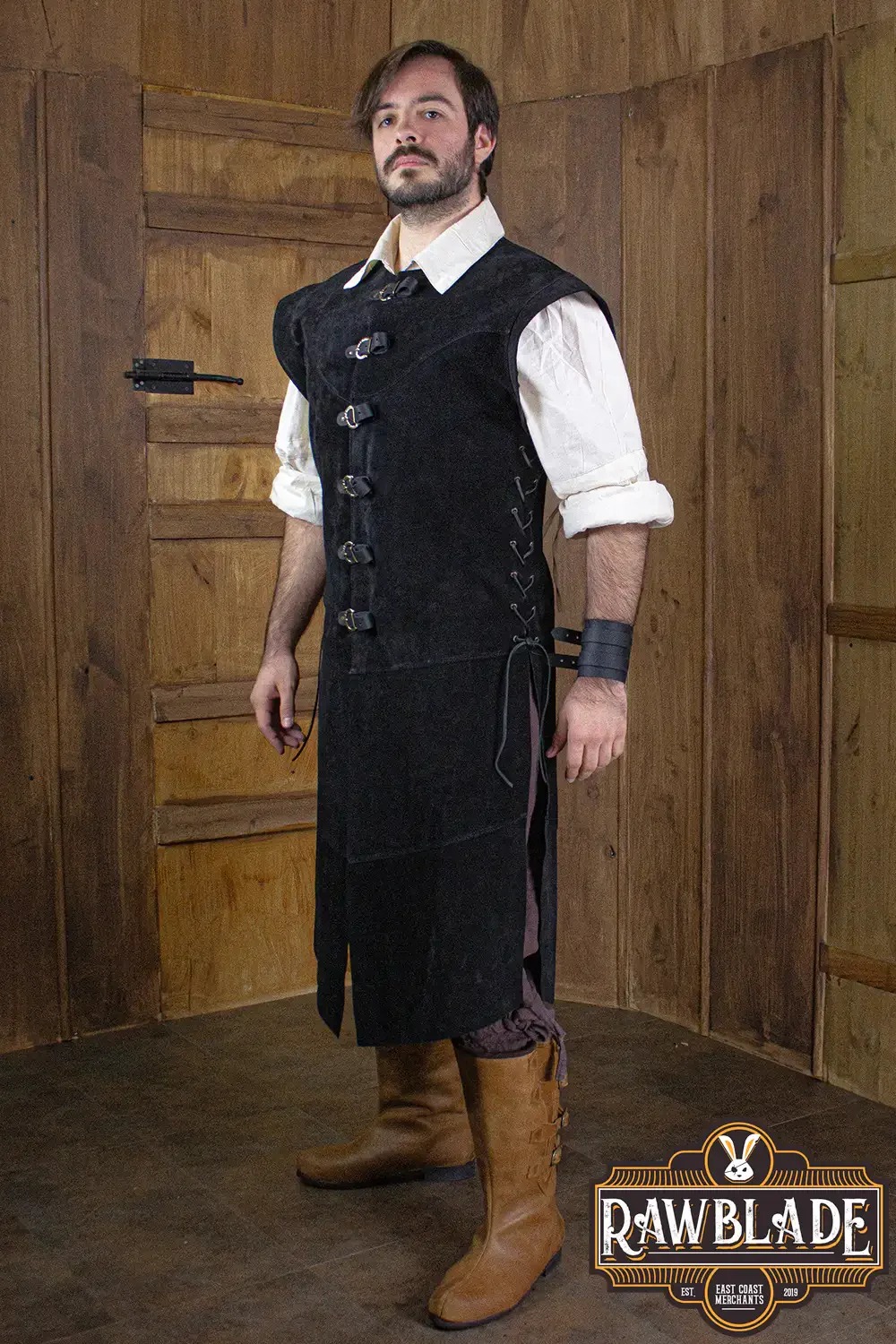 Jules Long Leather Jerkin - Image 6