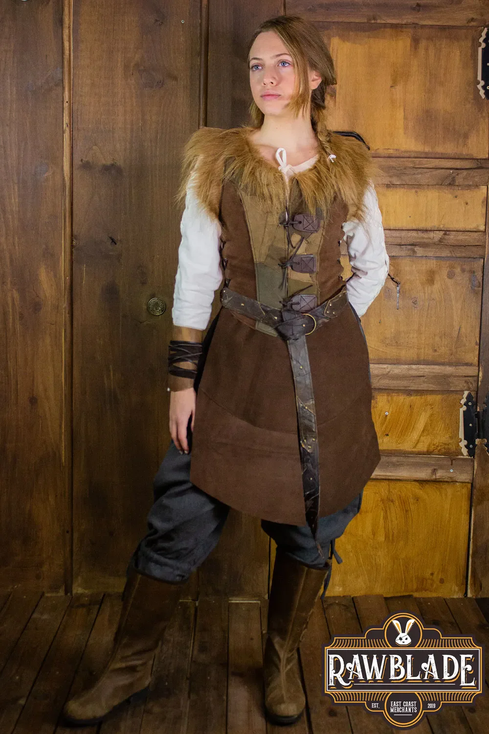 Falcon Woman Leather Jerkin - Image 7