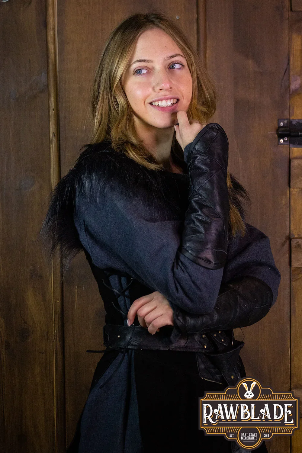 Raven Woman Leather Jerkin - Image 5