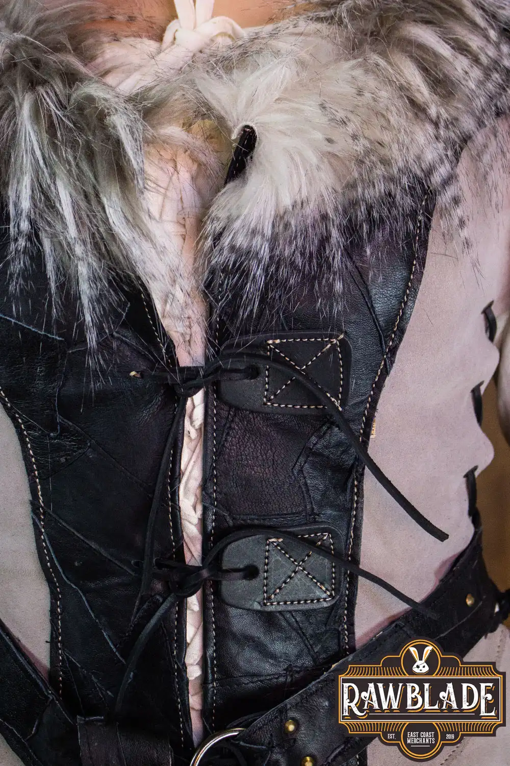 Owl Woman Leather Jerkin - Image 6