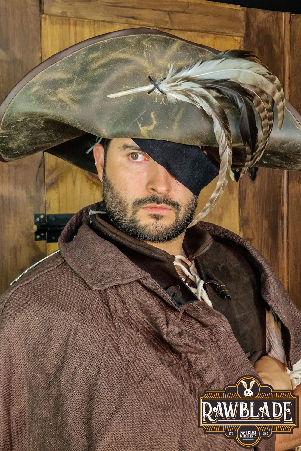 Captain Teague Hat with Feathers - Image 4
