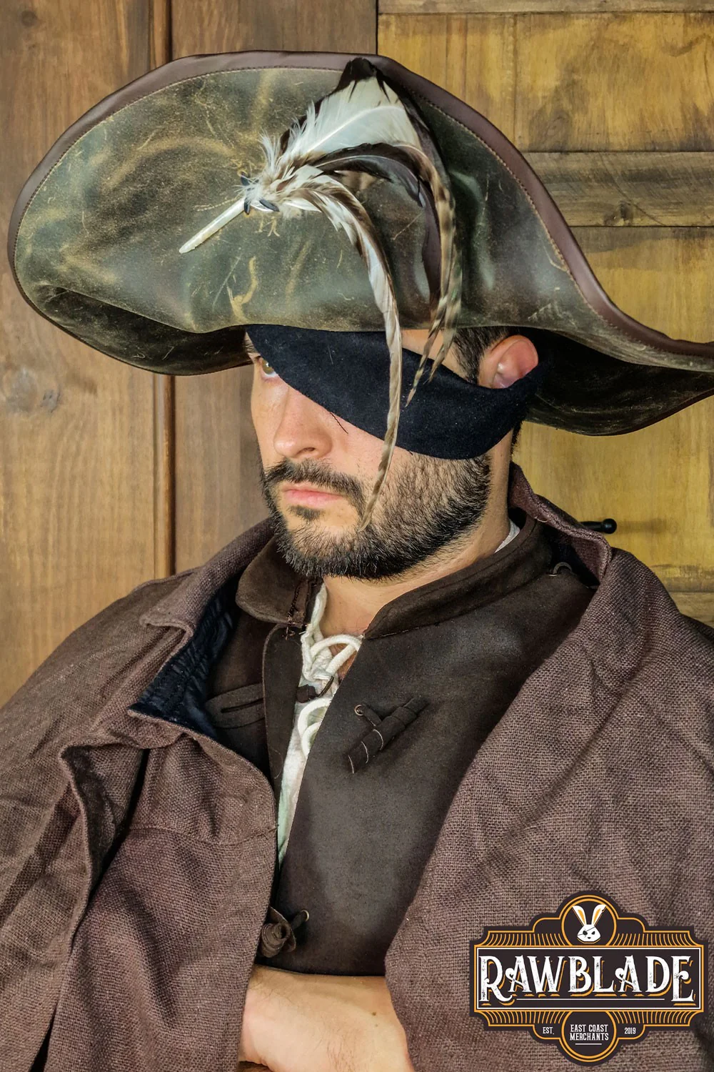Captain Teague Hat with Feathers - Image 6
