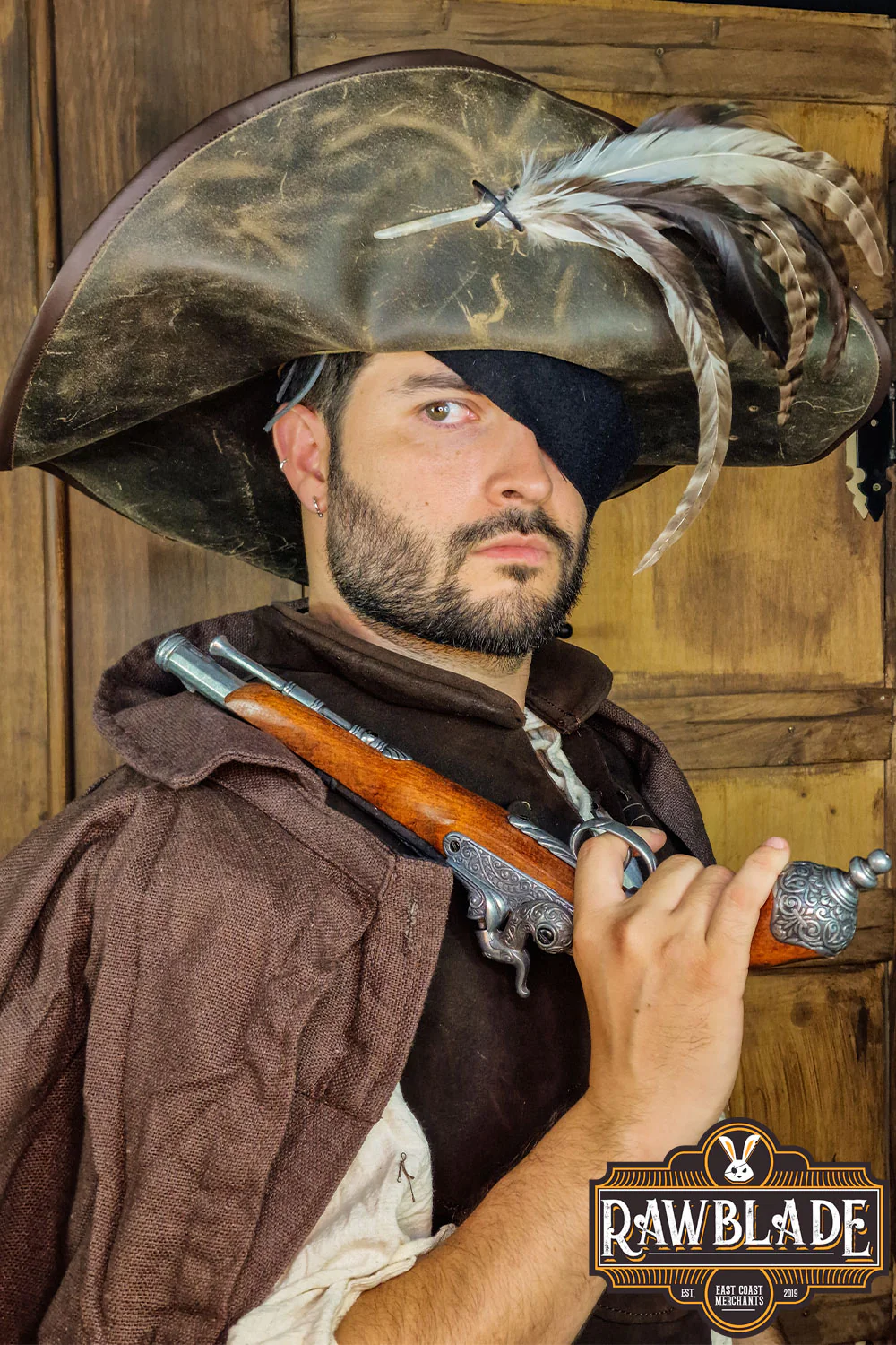 Captain Teague Hat with Feathers - Image 9